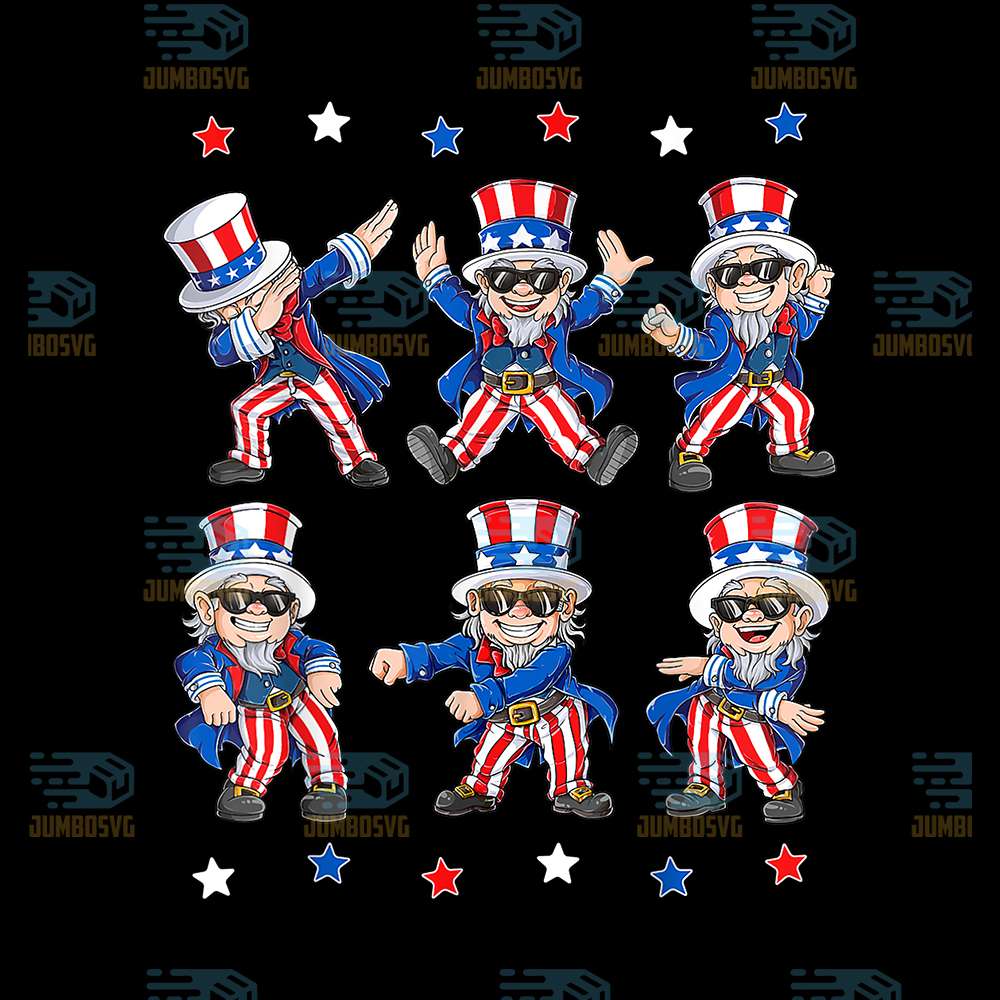 Dancing-Dabbing-Uncle-Sam-4th-Of-July-Png