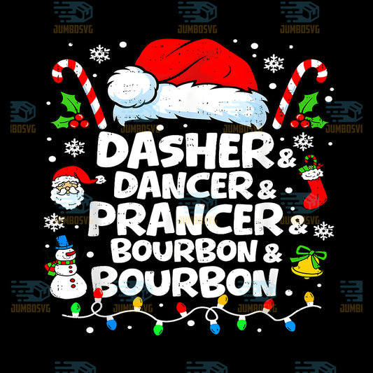 Dasher-Dancer-Prancer-Bourbon-Christmas-Png