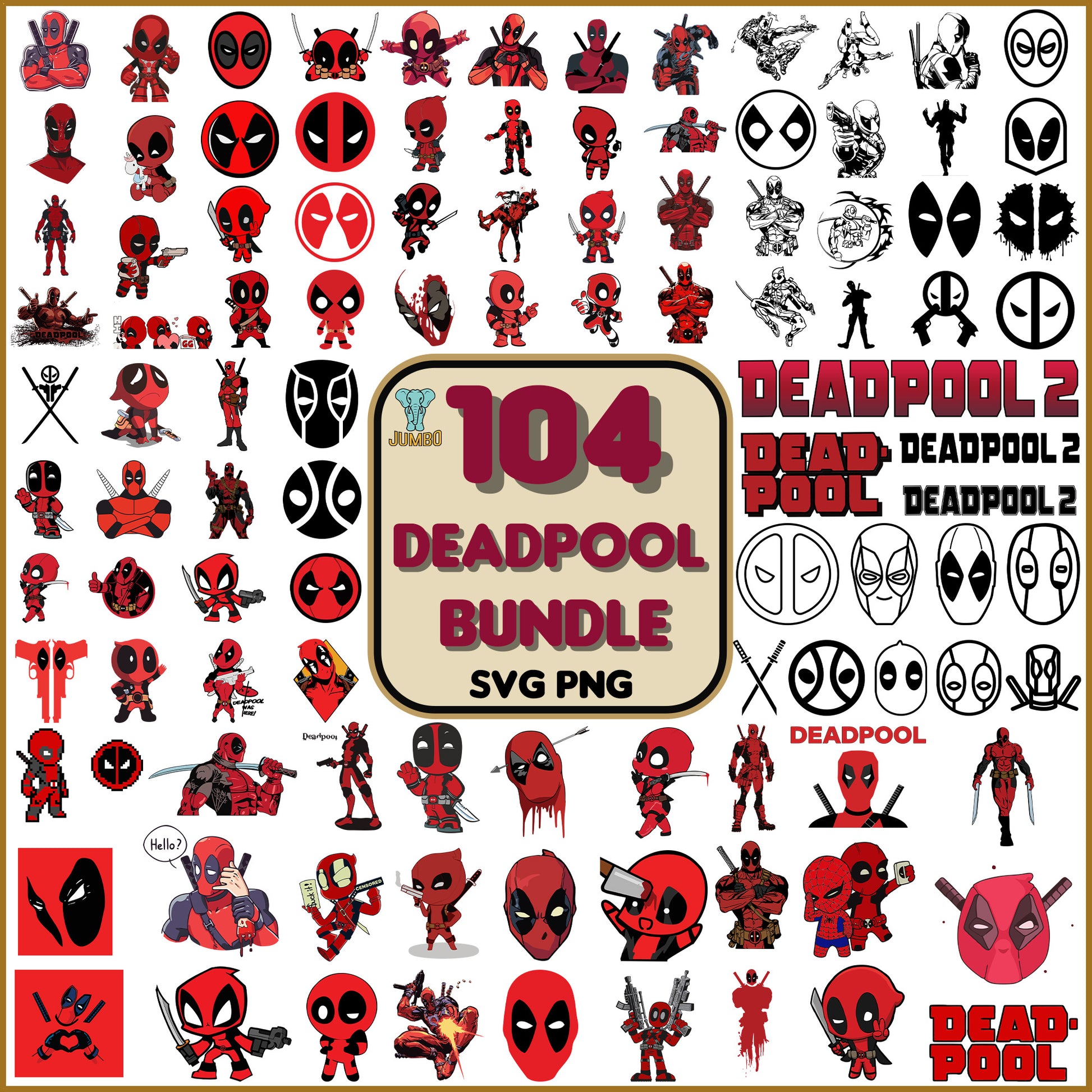 Deadpool Bundle Svg - Jumbosvg