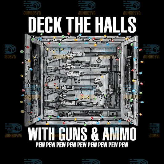 Deck-The-Halls-with-Guns-Ammo-Png