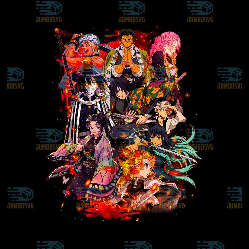 Demon-Slayer-Hashira-Characters-Png-Dibujo-De-Los-Pilares-Kimetsu-No-Yaiba-Anime-Art-Png