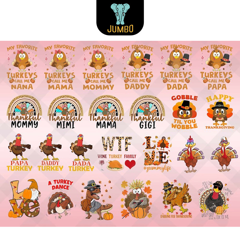 Designs Thanksgiving Png Bundle - Jumbosvg