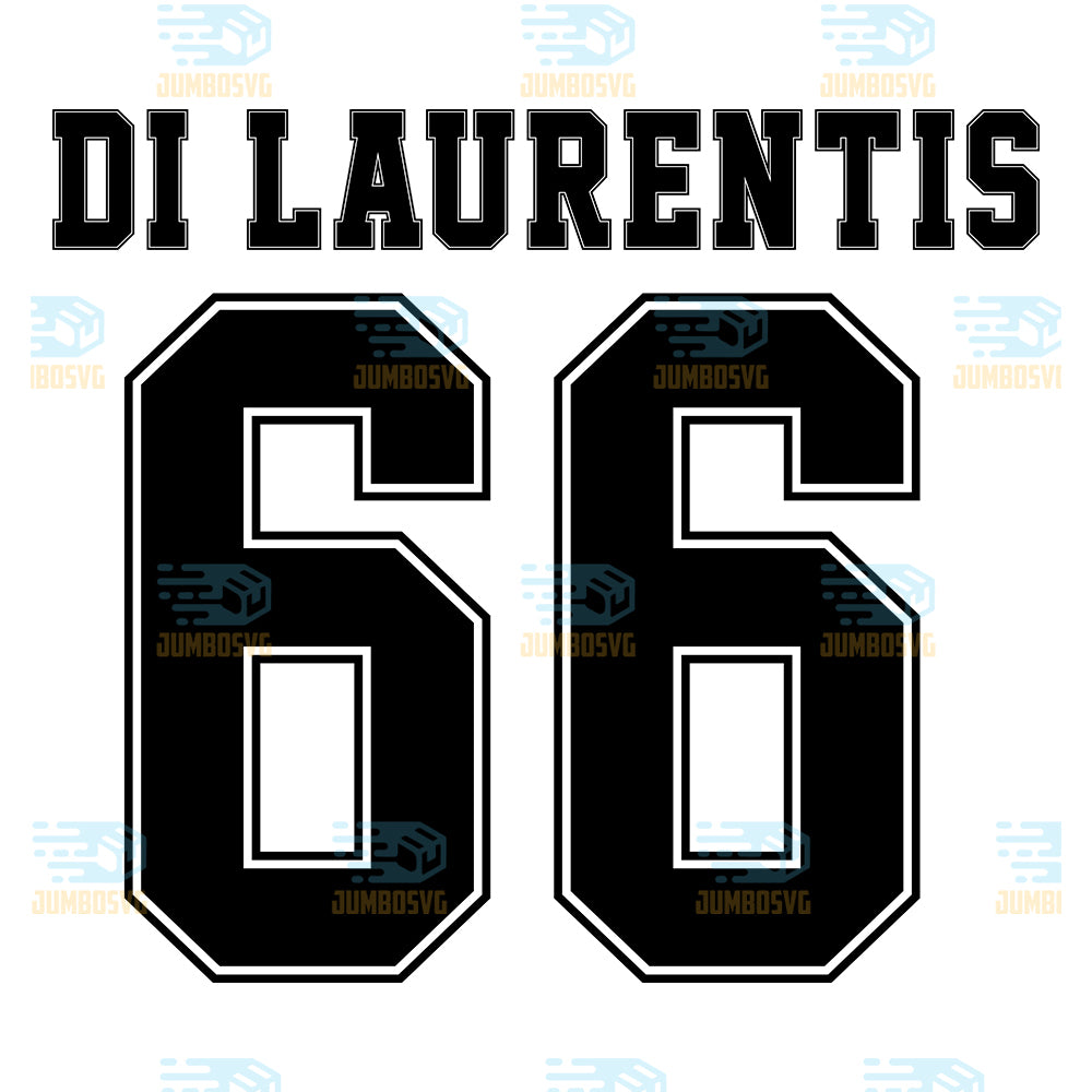 Di-Laurentis-66-Varsity-Number-Png