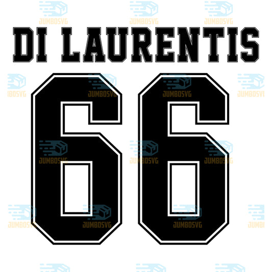 Di-Laurentis-66-Varsity-Number-Png
