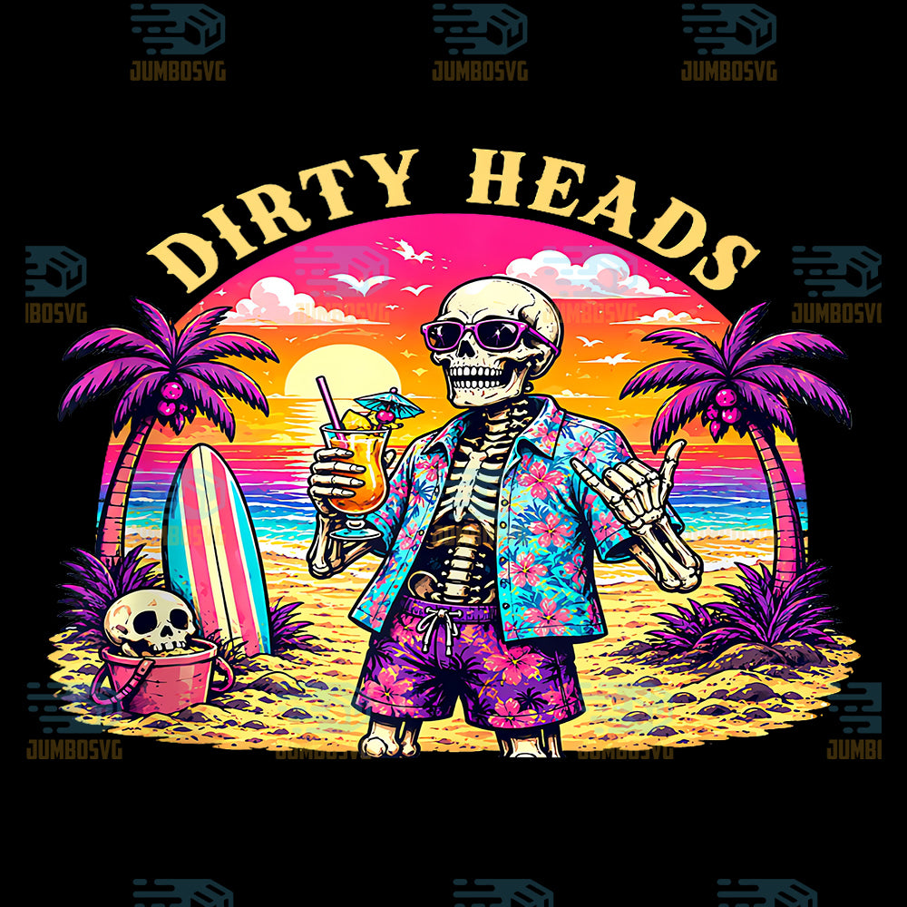 Dirty-Heads-Skeleton-Beach-Summer-Vacation-Summerween-Party-Png