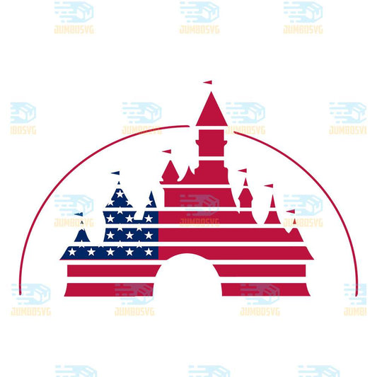 Disney-Castle-American-4th-Of-July-Svg