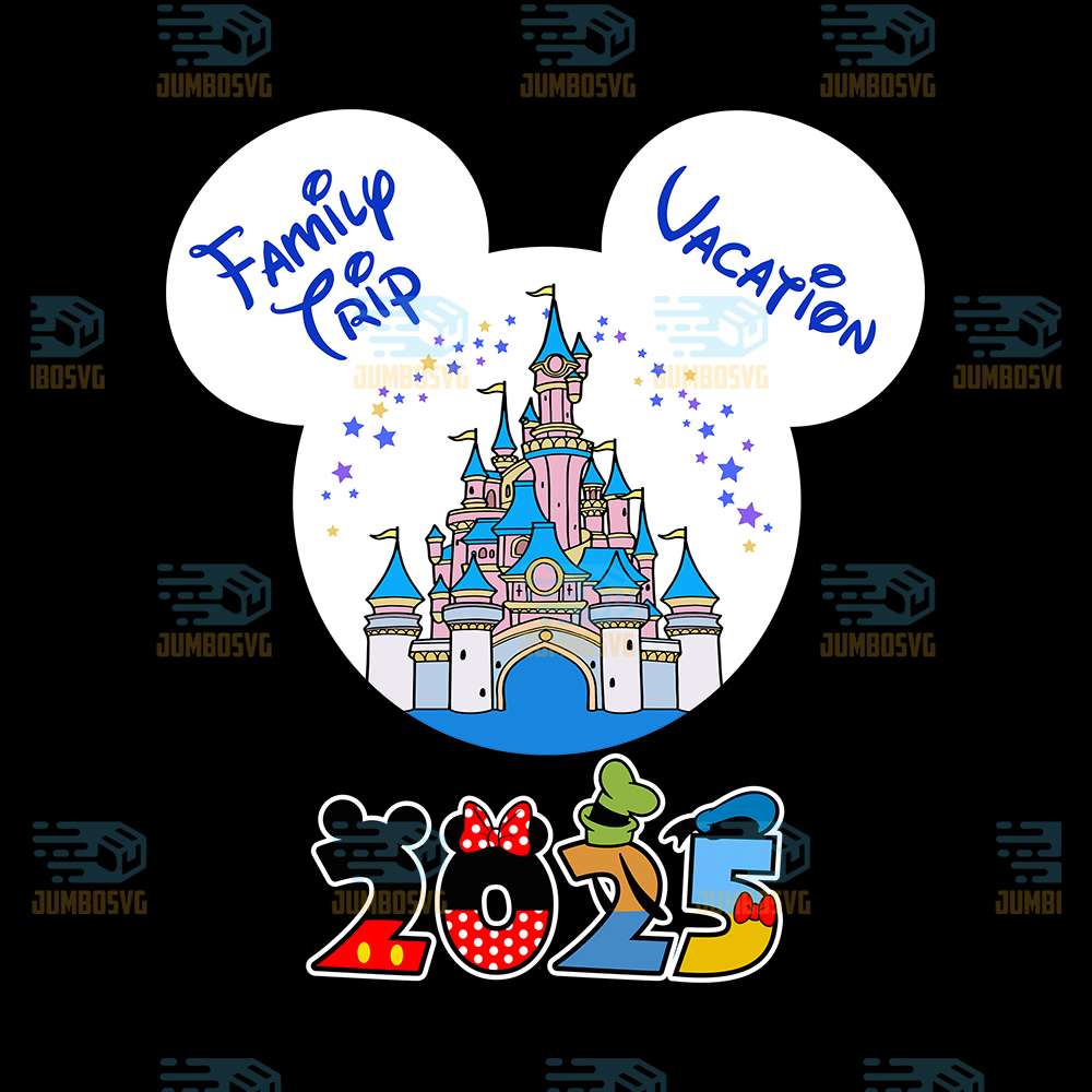 Disney Family Trip Vacation 2025 Png – JUMBOSVG