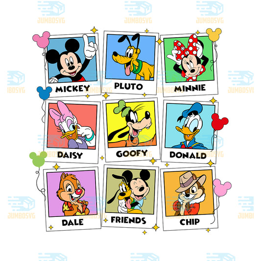 Disney-Friends-Photo-Frame-Png