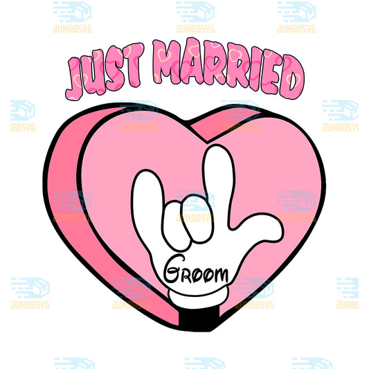 Disney-Just-Married-Heart-Croom-Valentine-Png