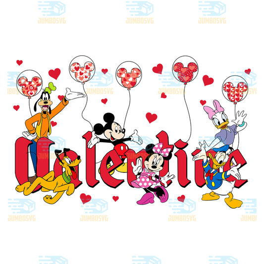 Disney-Mickey-Mouse-And-Friends-Valentine-Png