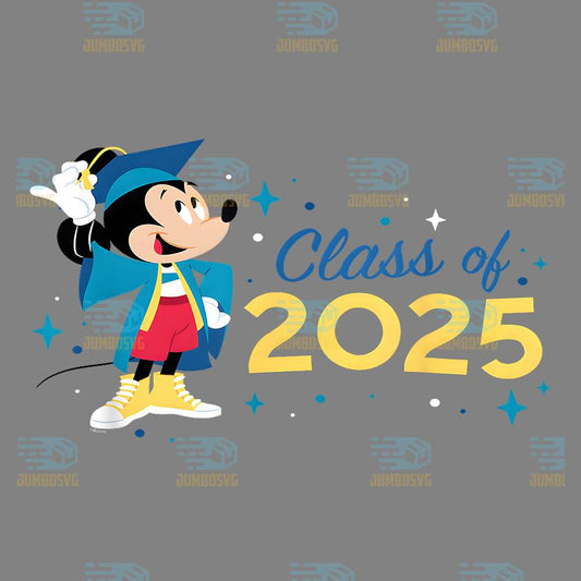 Disney-Mickey-Mouse-Cap-And-Gown-2025-Graduation-Class-Of-2025-Png