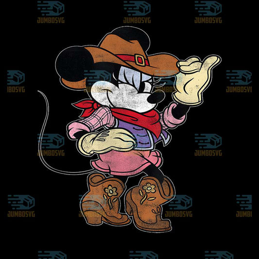 Disney-Minnie-Mouse-Cowgirl-Costume-Western-Vintage-Look-Png