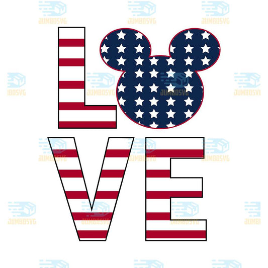 Disney-Mouse-Love-American-Svg