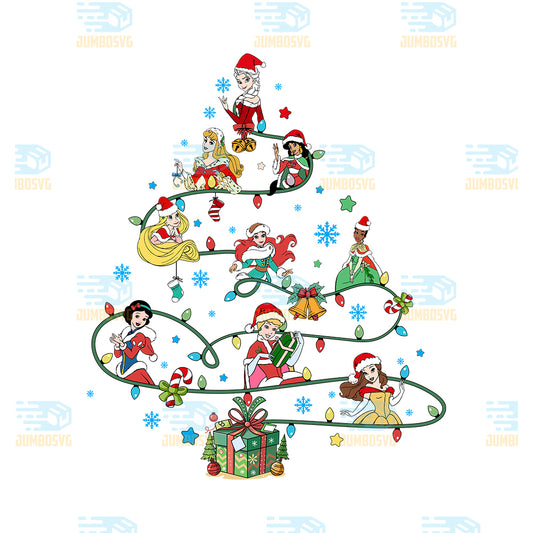Disney-Princess-Tree-Christmas-Svg