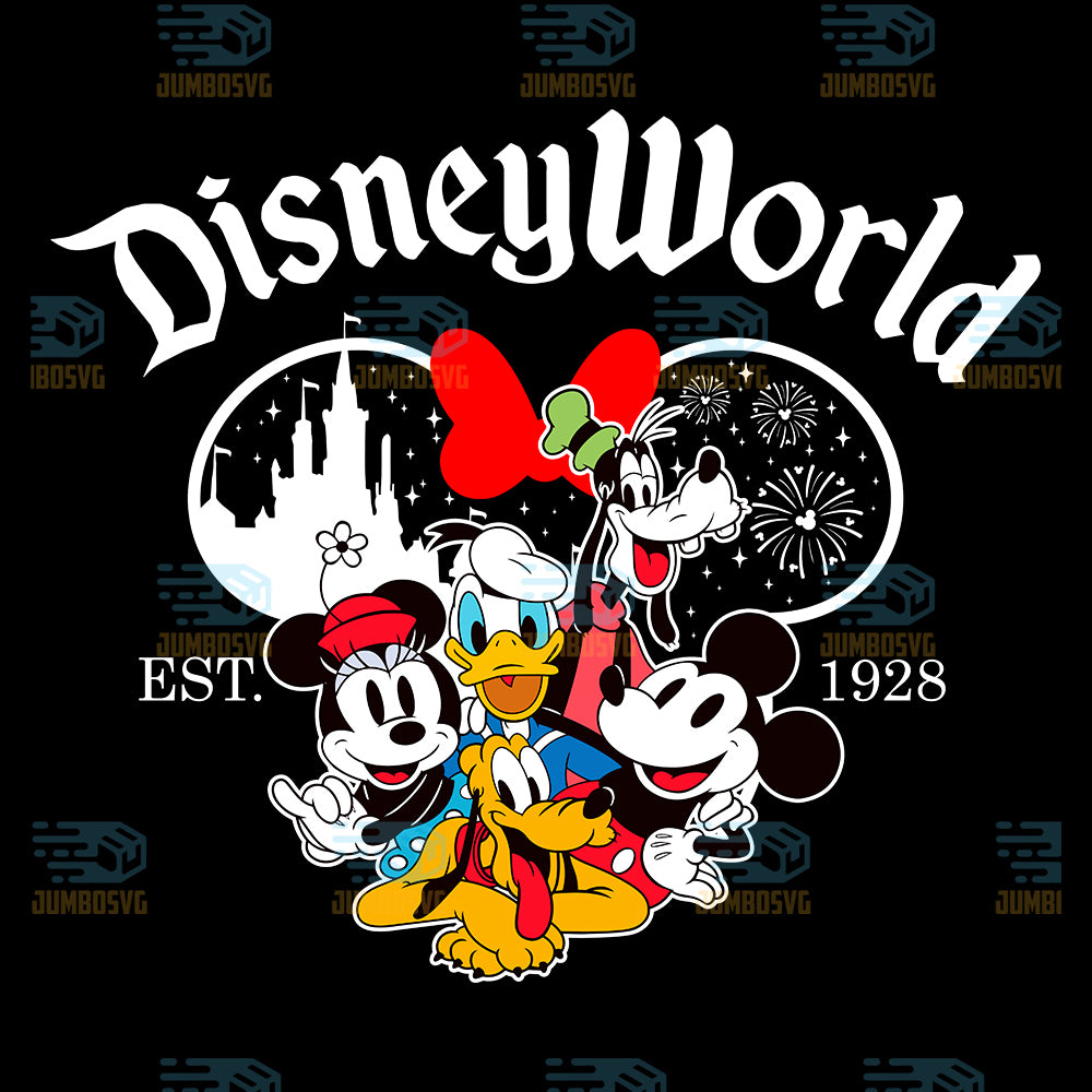 DisneyWorld-Minnie-And-Friends-Est-1928-Png