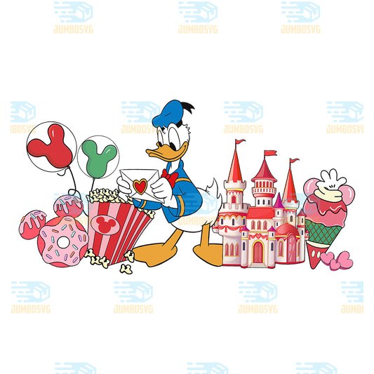 Donald-Duck-Valentine-Coffee-Png