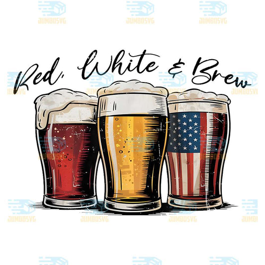 Drink-Beer-Red-White-And-Brew-4th-Of-July-Png