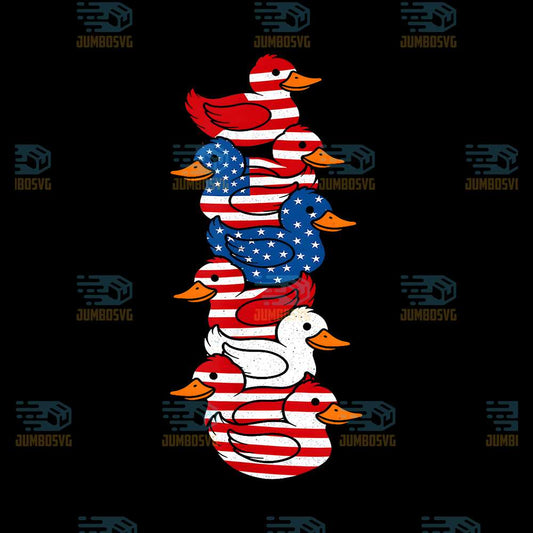 Duck-American-USA-Flag-Memorial-Day-4th-Of-July-Png