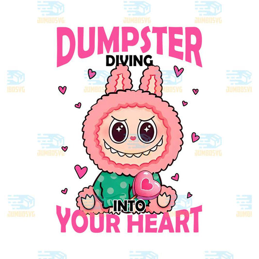 Dumpster-Diving-Into-Your-Heart-Labubu-Valentine-s-Day-Png