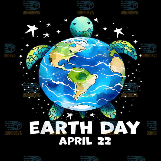 Earth-Day-2025-Restore-Earth-Sea-Turtle-Art-Savethe-Planet-Png