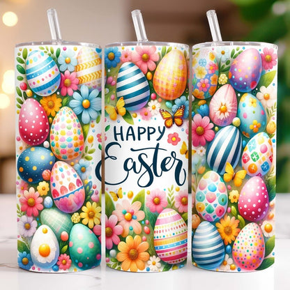 Easter Tumbler Wrap Bundle, 20oz Skinny Easter Tumbler PNG Easter Eggs Sublimation Designs, Easter Bunny Tumbler Wrap, Digital Download