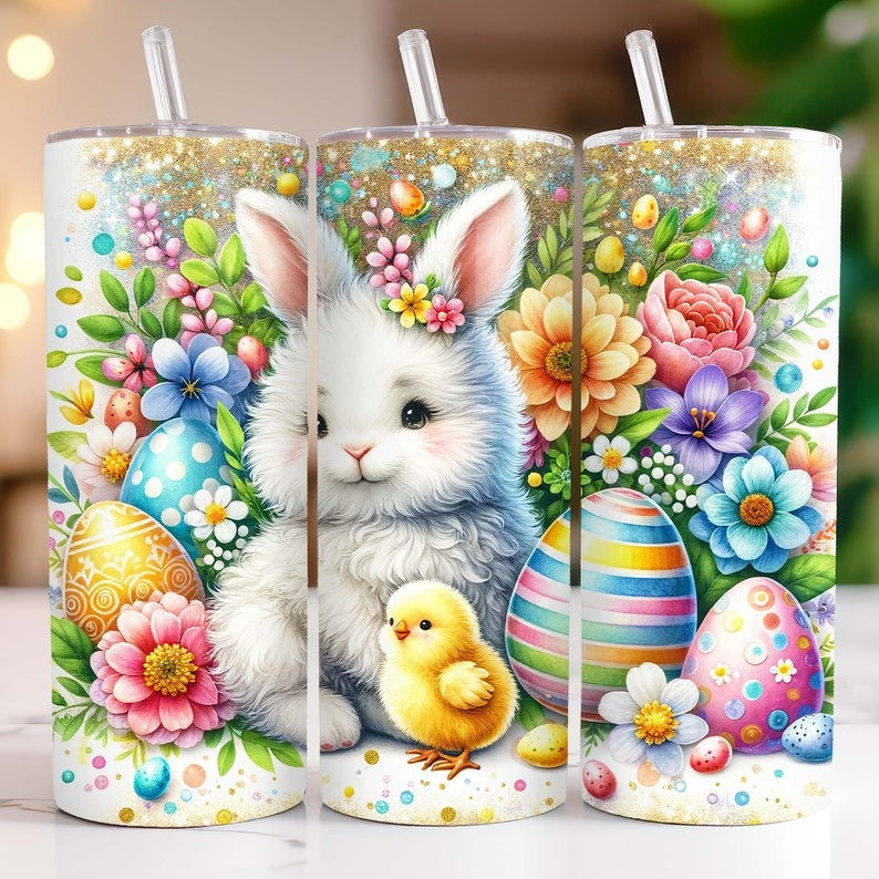 Easter Tumbler Wrap Bundle, 20oz Skinny Easter Tumbler PNG Easter Eggs Sublimation Designs, Easter Bunny Tumbler Wrap, Digital Download