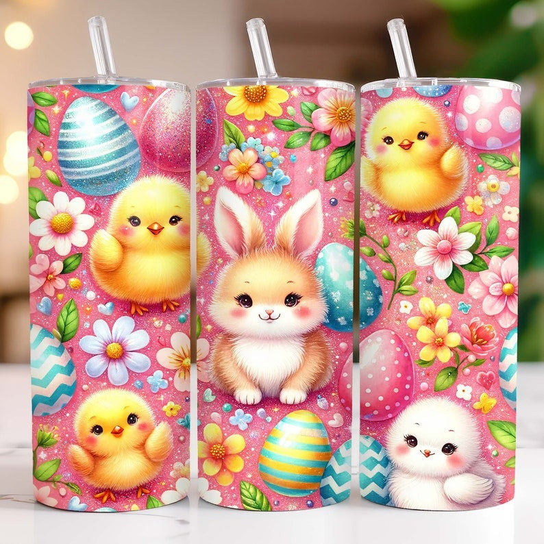 Easter Tumbler Wrap Bundle, 20oz Skinny Easter Tumbler PNG Easter Eggs Sublimation Designs, Easter Bunny Tumbler Wrap, Digital Download