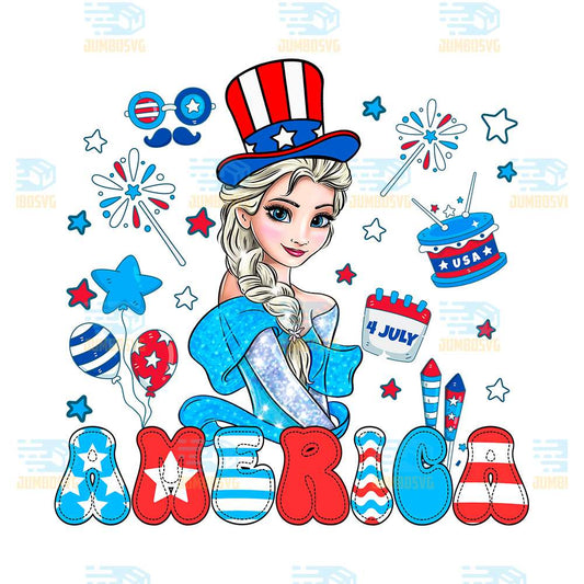 Elsa-America-4th-Of-July-Png