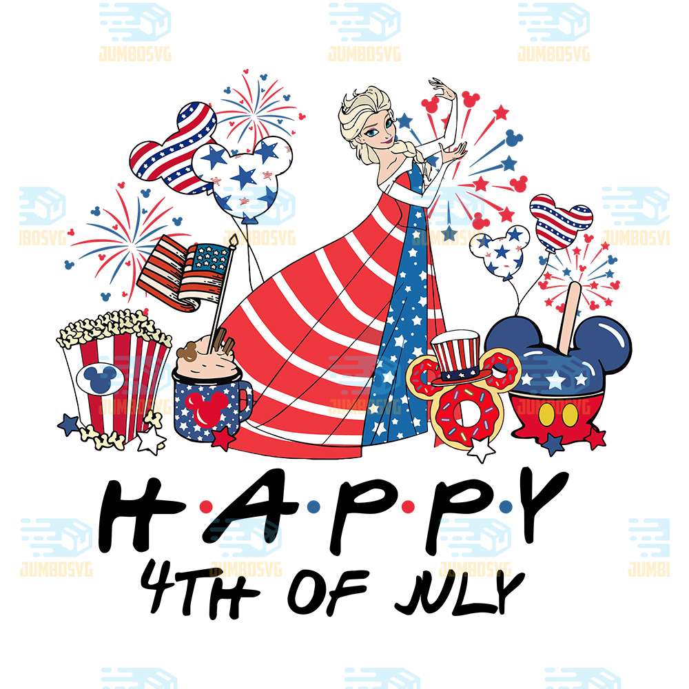 Elsa-America-Happy-4th-Of-July-Png