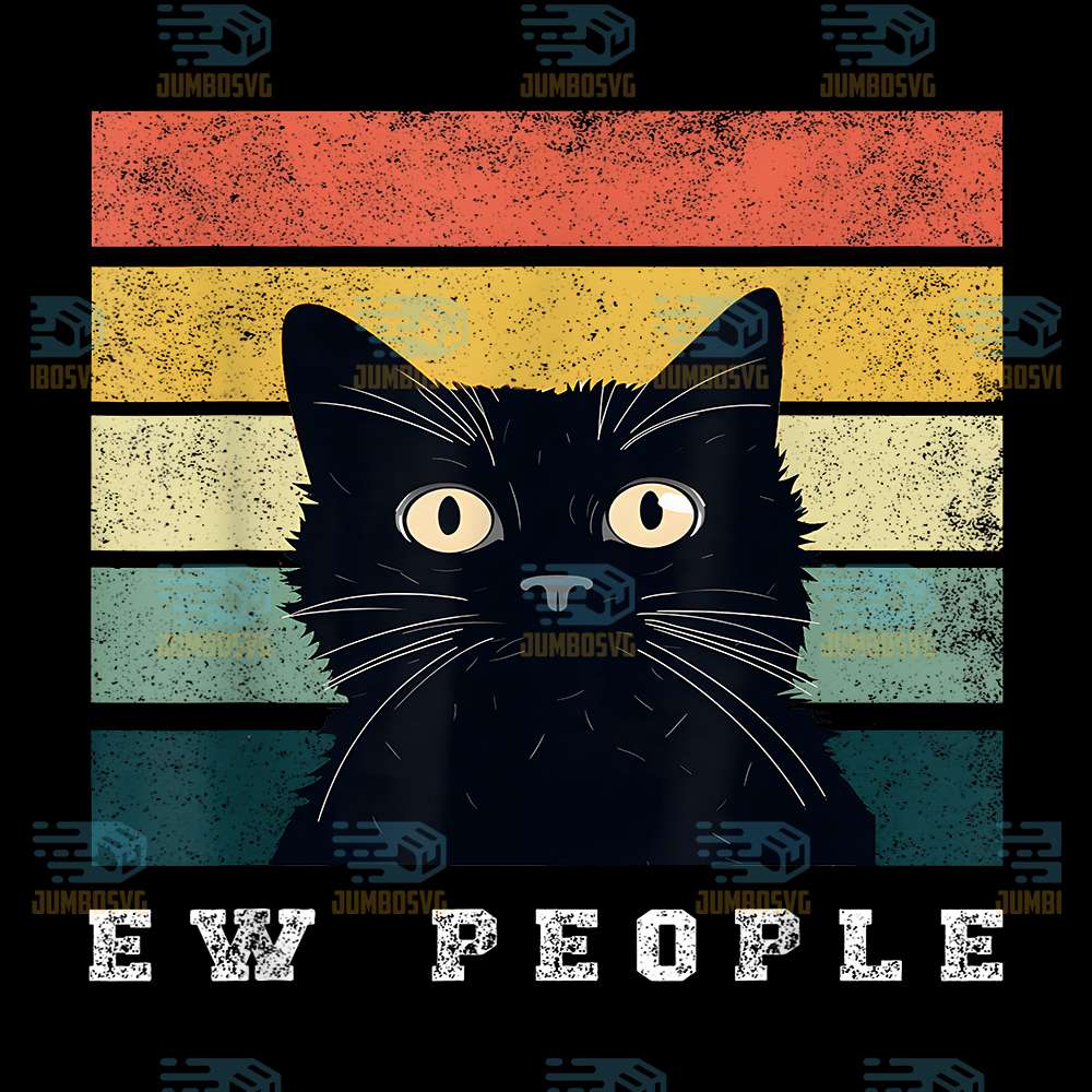 Ew People Retro Funny Cat Png – JUMBOSVG
