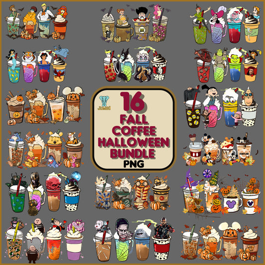 FallCoffeeHalloweenPngBundle