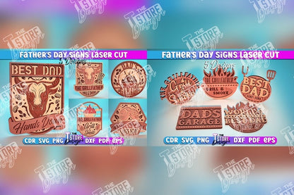 Father's Day Lasercut Mega Bundle 85 Happy Father's Day Lasercut Designs 3D Dad Laser Cut SVG Father's Day Keychain Huge Bundle