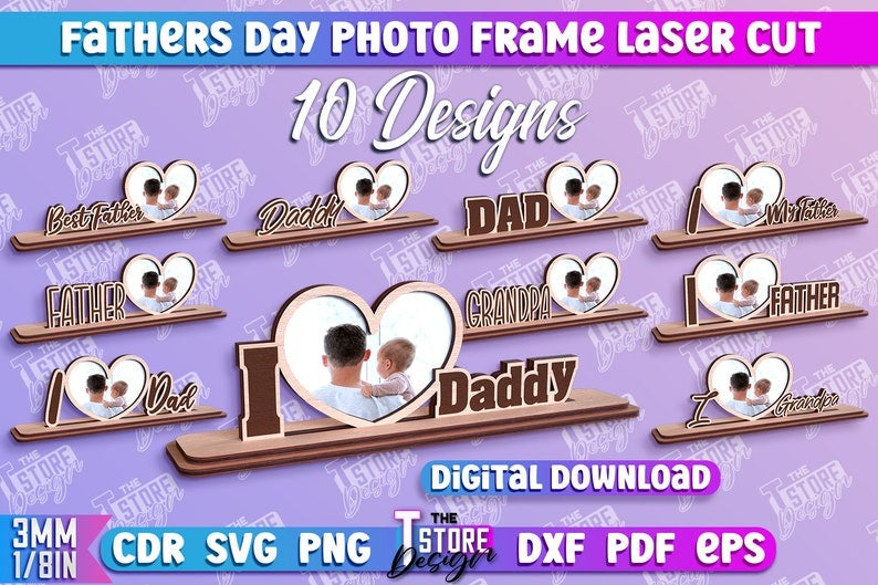 Father's Day Lasercut Mega Bundle 85 Happy Father's Day Lasercut Designs 3D Dad Laser Cut SVG Father's Day Keychain Huge Bundle