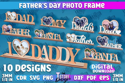 Father's Day Lasercut Mega Bundle 85 Happy Father's Day Lasercut Designs 3D Dad Laser Cut SVG Father's Day Keychain Huge Bundle