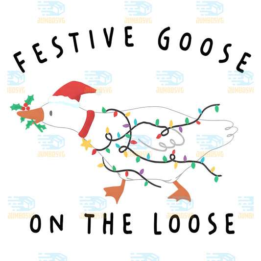 Festive-Goose-On-The-Loose-Png
