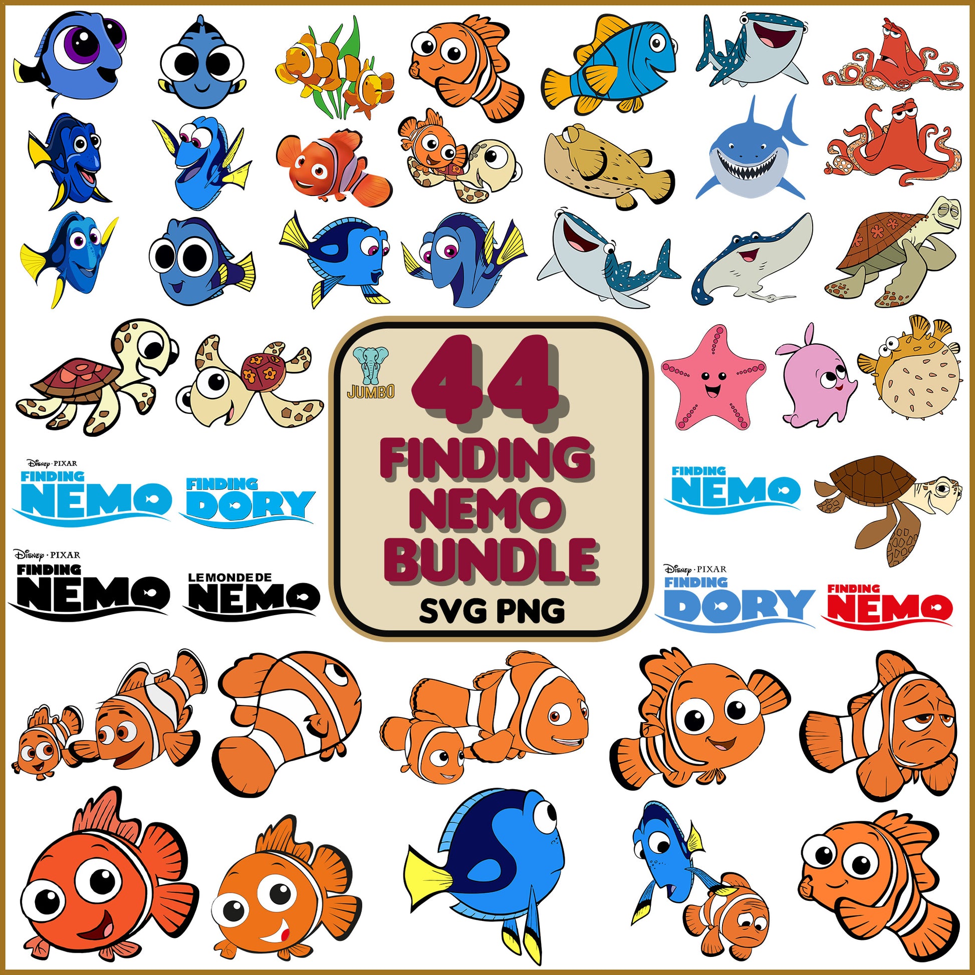 Finding Nemo Bundle Svg - Jumbosvg