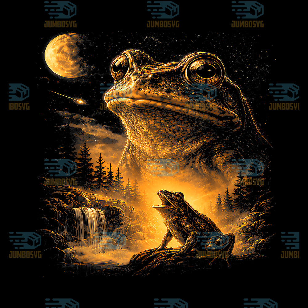 Frog-Howling-At-Moon-90-s-Png