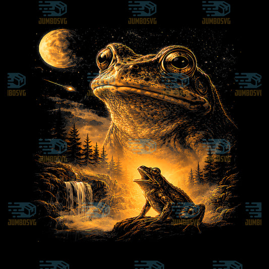 Frog-Howling-At-Moon-90-s-Png