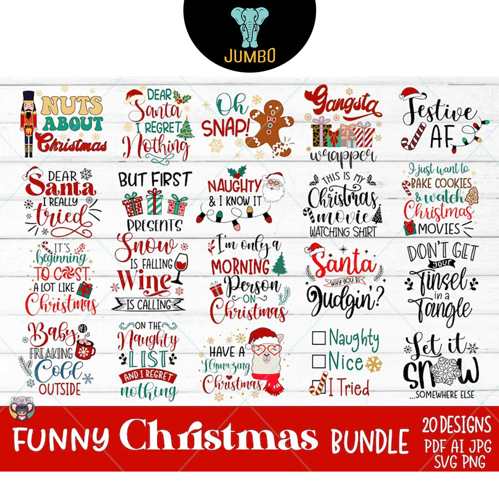 Funny Christmas SVG Bundle - Jumbosvg