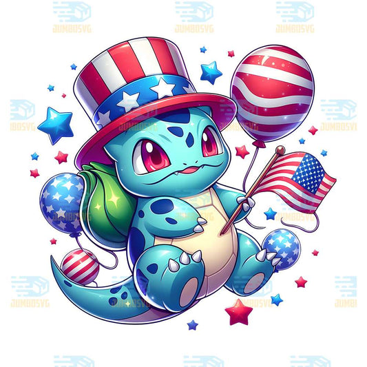 Fushigidane-America-4th-Of-July-Png