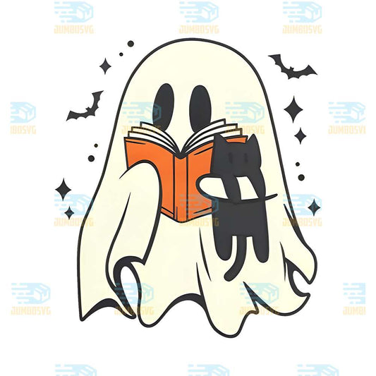 Ghost-Reading-Book-Png