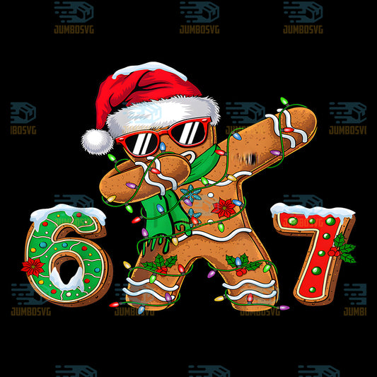 Gingerbread-Dabbing-Six-Seven-67-Meme-Christmas-Png