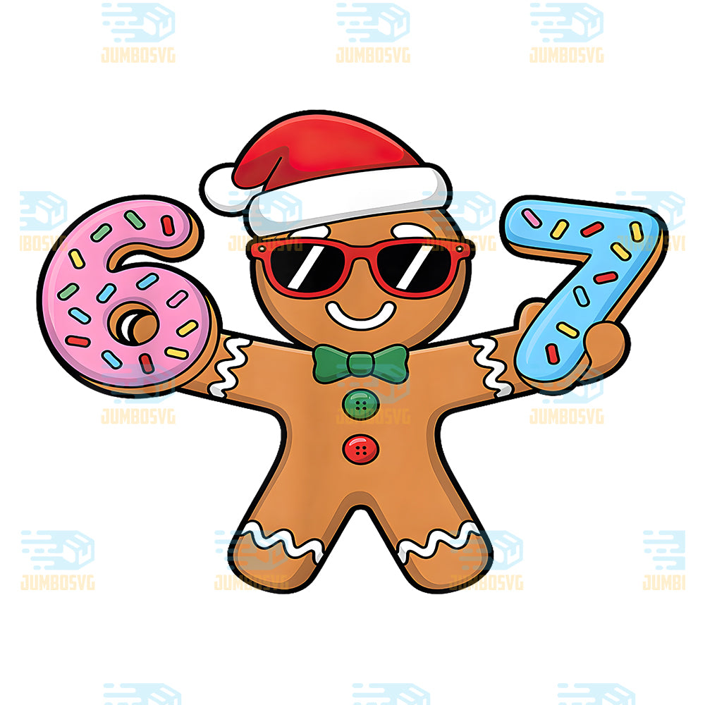 Gingerbread-Six-Seven-67-Ice-Cream-Drip-Christmas-Png-1