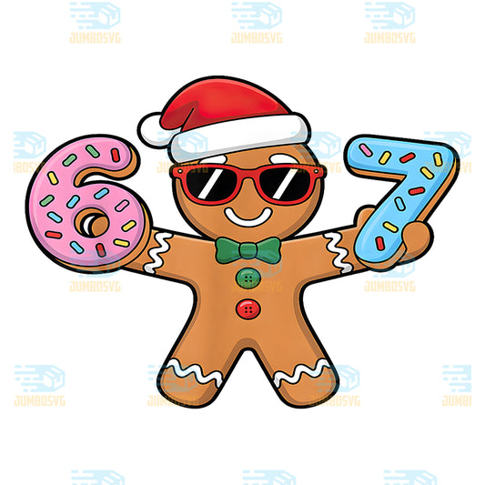 Gingerbread-Six-Seven-67-Ice-Cream-Drip-Christmas-Png-1