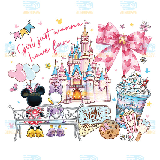 Girl-Just-Wanna-Have-Fun-Castle-Minnie-Daisy-Vacation-Magic-Trip-Png