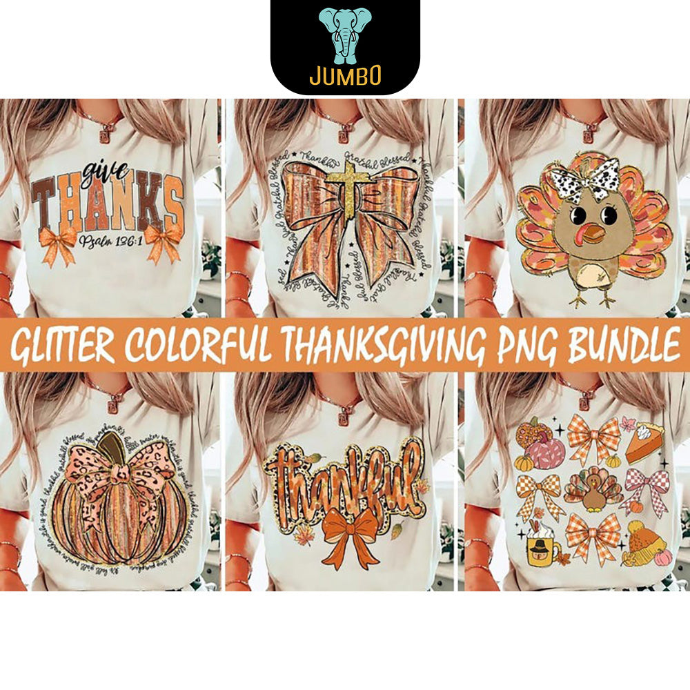 GlitterColorfulThanksgivingCoquettePngBundle