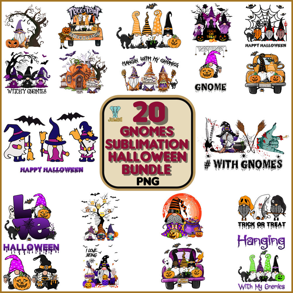 GnomesSublimationHalloweenBundlePng