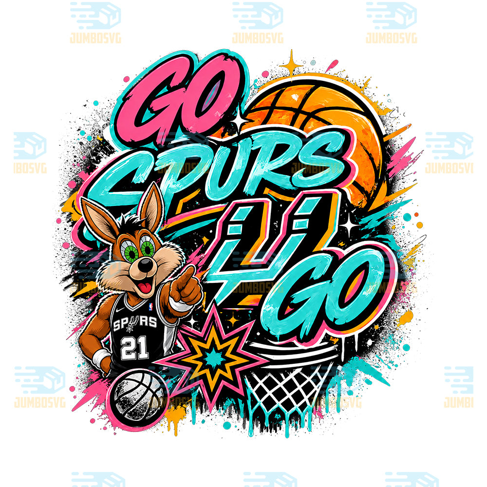 Go-Spurs-Go-Basketball-Mascot-Png