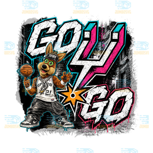 Go-Spurs-Go-Mascot-Basketball-Png