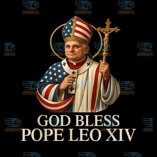 God-Bless-New-Pope-Leo-XIV-Catholic-Church-Faith-Sunday-Mass-Png